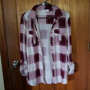 Burgandy colored flannel